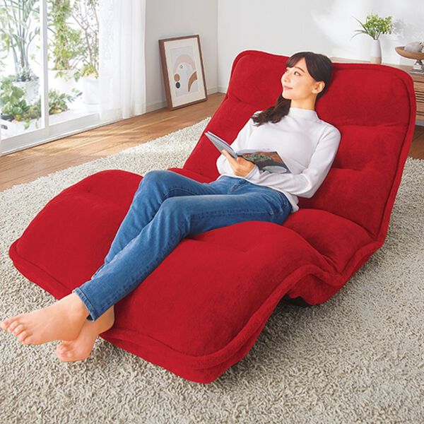 Down 家具・インテリア ネイビー 低反発もこもこ座椅子