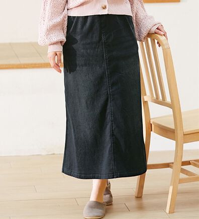 LAVIENNE（ラヴィエンヌ）の「裏フリースデニムスカート（ロングスカート）」