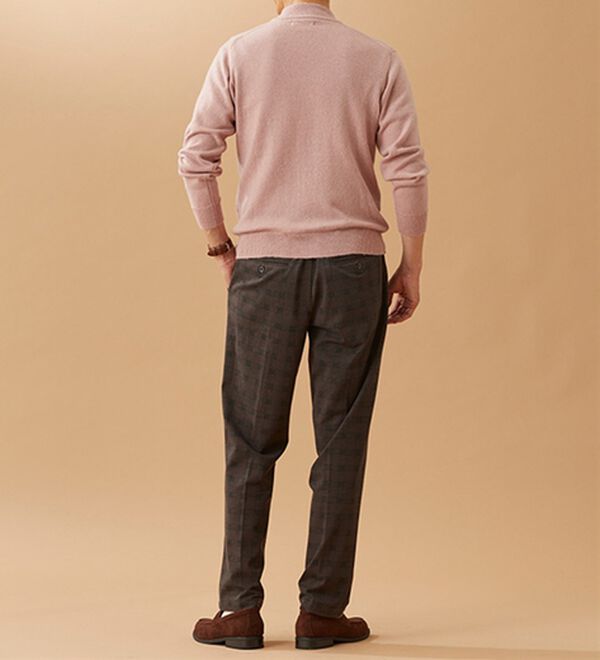 「アルパカ入りスマートセーター（メンズニット・セーター）」｜詳細画像