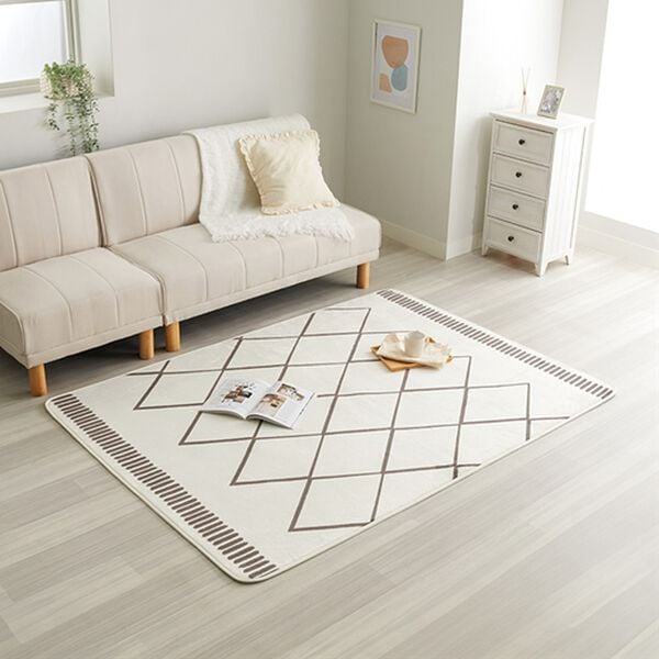 iellio（イエリオ）の「北欧調洗えるはっ水フランネルラグ＜ロングシーズン・床暖対応・洗濯可能・ウォッシャブル・おしゃれ・はっ水＞（ラグ）」｜詳細画像