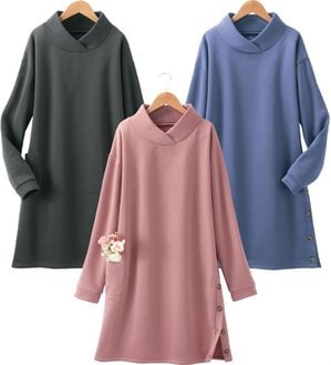 LAVIENNE（ラヴィエンヌ）の「【３枚組】サイドボタンが可愛いかっぽう（エプロン）」｜詳細画像