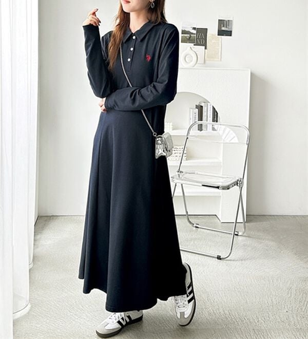 GeeRA（ジーラ）の「【U.S. POLO ASSN.】ポロ衿カットソーワンピース（その他ワンピース）」｜詳細画像