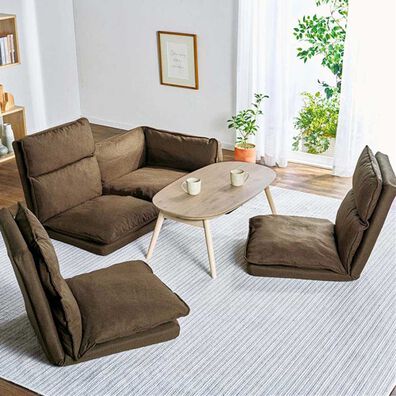 iellio（イエリオ）の「リクライニングフロアコーナーソファ＜ローソファ・ハイバック・リクライニングソファ・２人掛け・３人掛け・引っ越し・新生活＞（ソファ）」