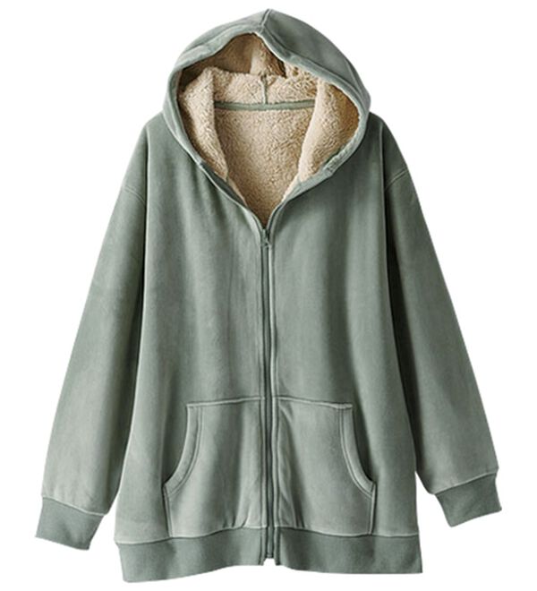 快適Lab．】リッチベロア素材裏ボアパーカー - ベルーナ【公式】