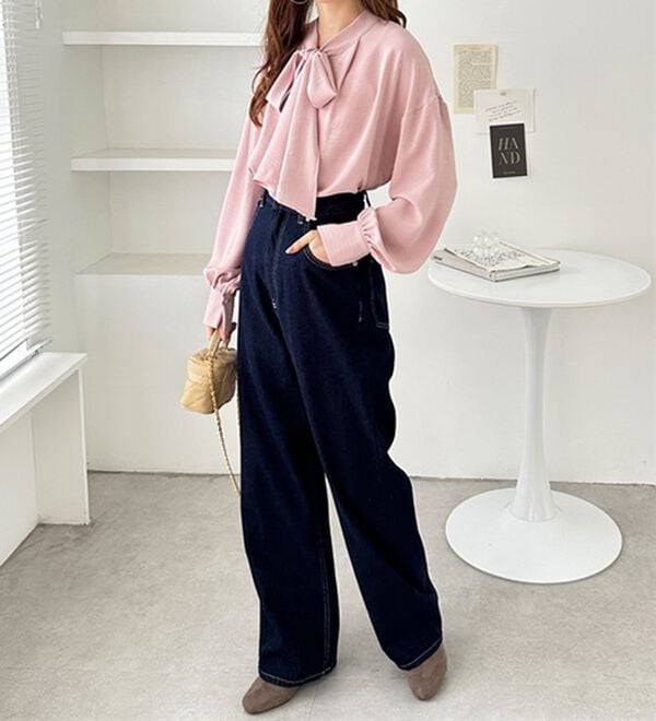 GeeRA（ジーラ）の「前後２ｗａｙボウタイブラウス（ブラウス）」｜詳細画像