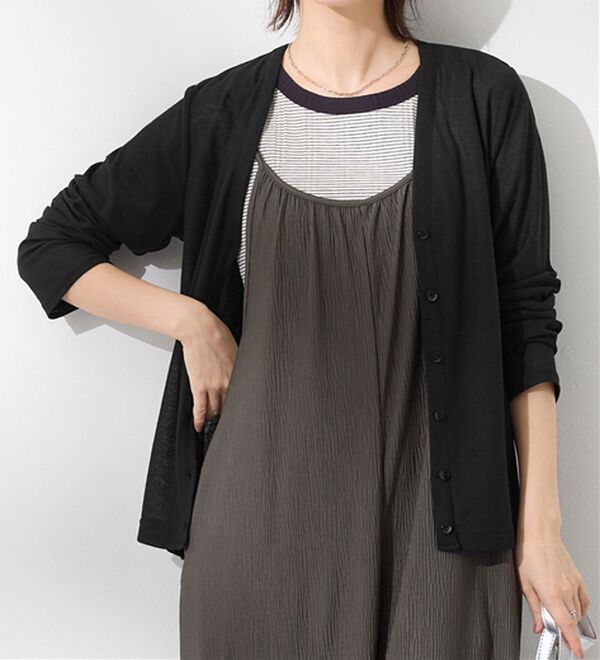 Viola e Viola（ヴィオラ エ ヴィオラ）の「ＶネックベーシックＵＶカーディガン（ニットカーディガン）」｜詳細画像