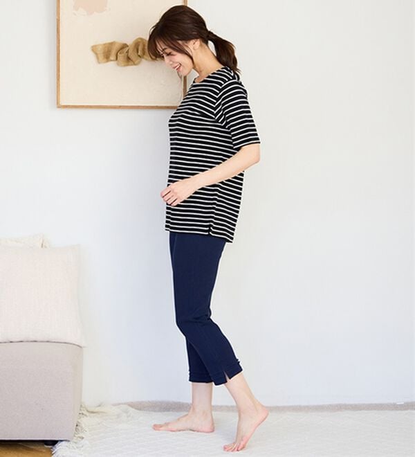 LAVIENNE（ラヴィエンヌ）の「綿１００％着回し自在パンツ（クロップドパンツ）」｜詳細画像