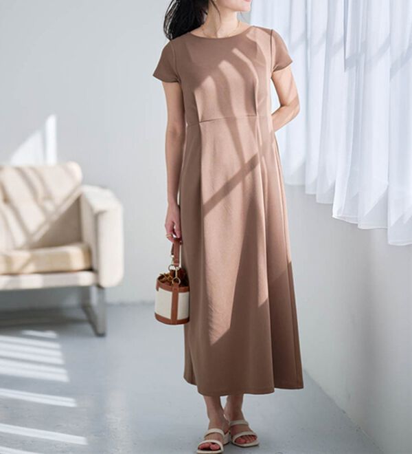 RANAN（ラナン）の「上品見えバックギャザーワンピース（その他ワンピース）」｜詳細画像