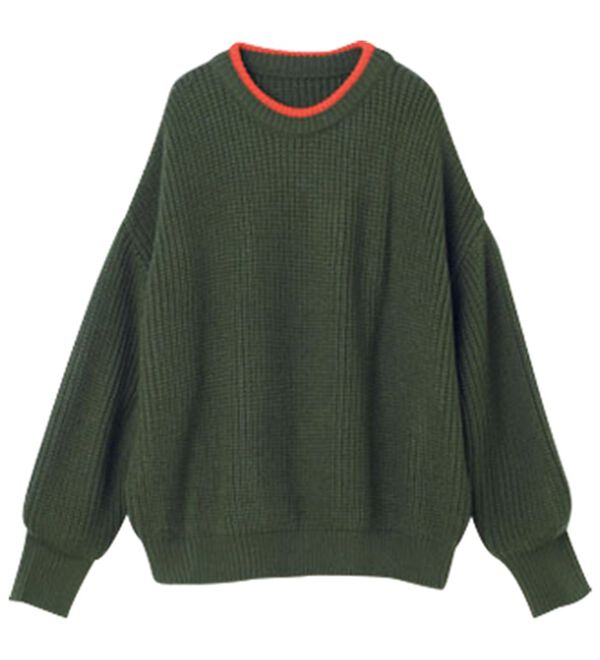 RANAN（ラナン）の「異素材ドッキングミリタリーニット（ニット・セーター）」｜詳細画像