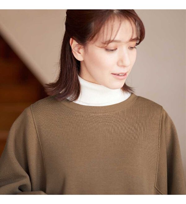 Viola e Viola（ヴィオラ エ ヴィオラ）の「あったか裏起毛ゆるワンピース（カットソーワンピース）」｜詳細画像