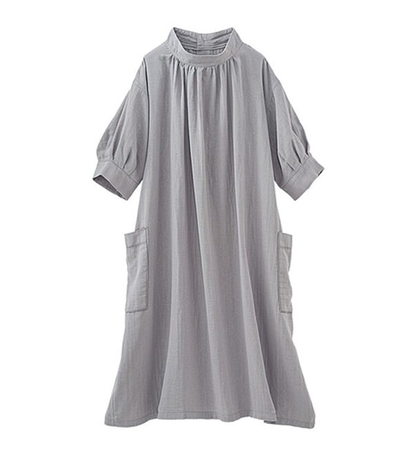 BELLUNA（ベルーナ）の「オーガニックコットンダブルガーゼワンピース（その他ワンピース）」｜詳細画像