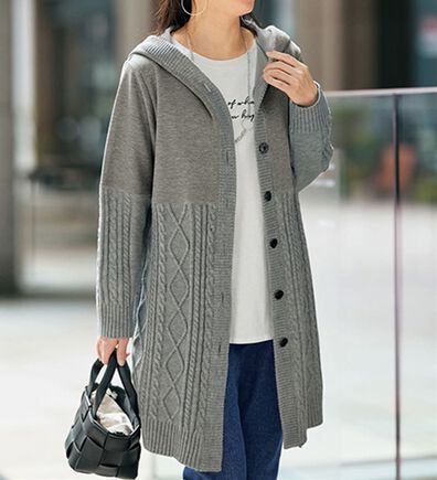 BELLUNA（ベルーナ）の「軽く羽織れるケーブル切替フードジャケット（その他ジャケット）」