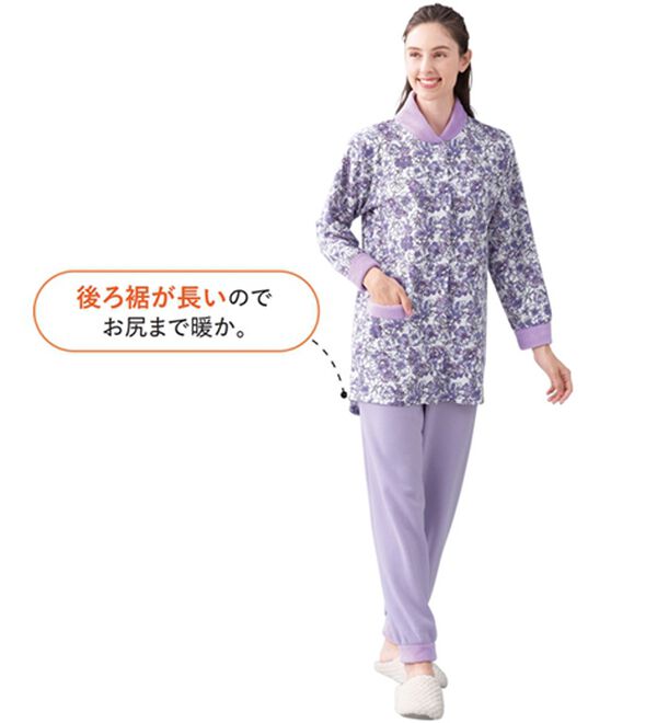 LAVIENNE（ラヴィエンヌ）の「首元がボアであたたかい裏起毛パジャマ（パジャマ・ルームウェア）」｜詳細画像