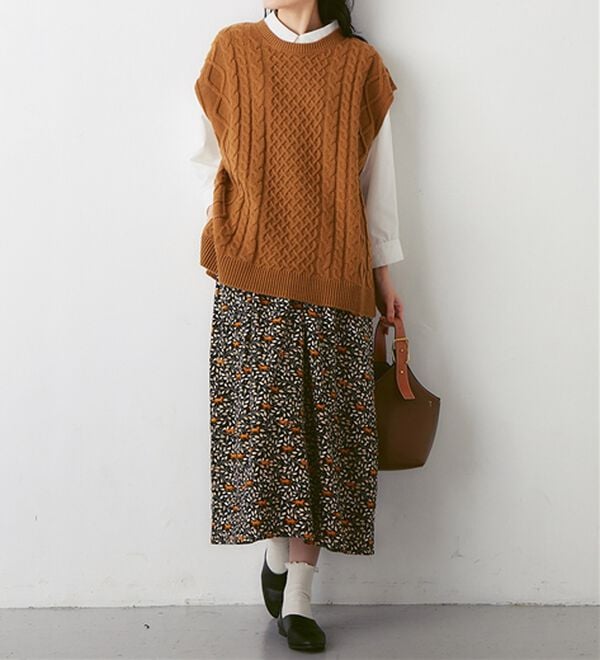 Viola e Viola（ヴィオラ エ ヴィオラ）の「総柄プリントバルーンスカート（ロングスカート）」｜詳細画像