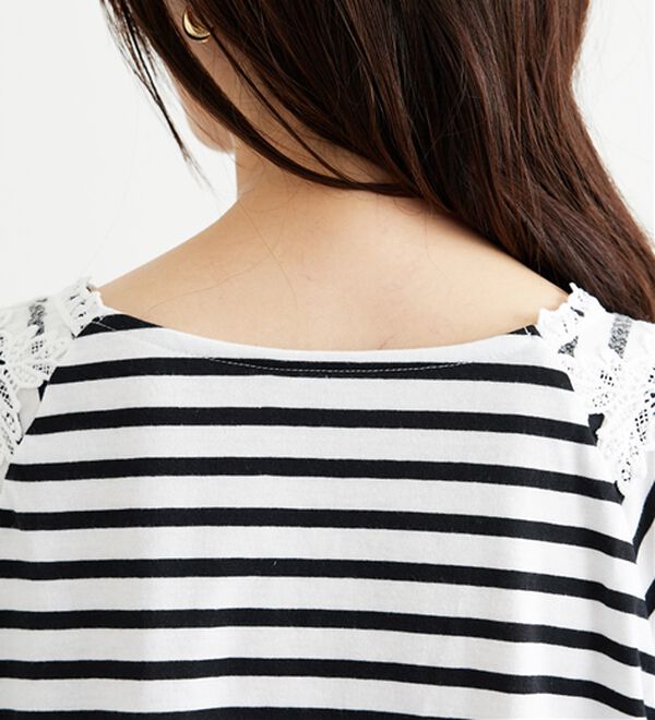 BELLUNA（ベルーナ）の「レース使いポンチョデザインプルオーバー（カットソー）」｜詳細画像