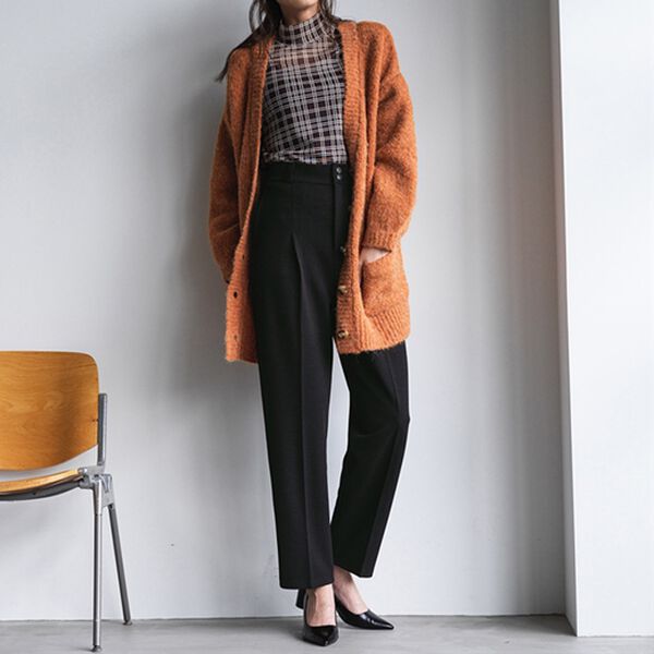 RANAN（ラナン）の「美脚カットジョーゼットタックパンツ（フルレングスパンツ）」｜詳細画像