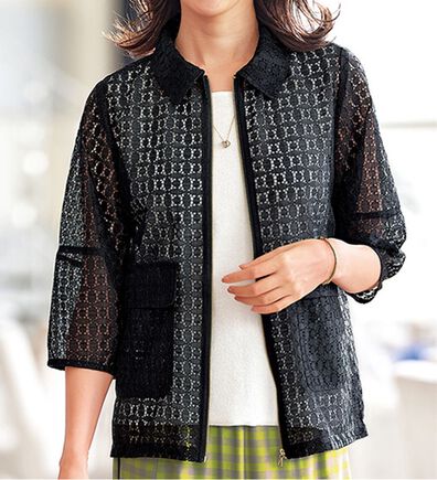 BELLUNA（ベルーナ）の「上品花柄レースジャケット（その他ジャケット）」