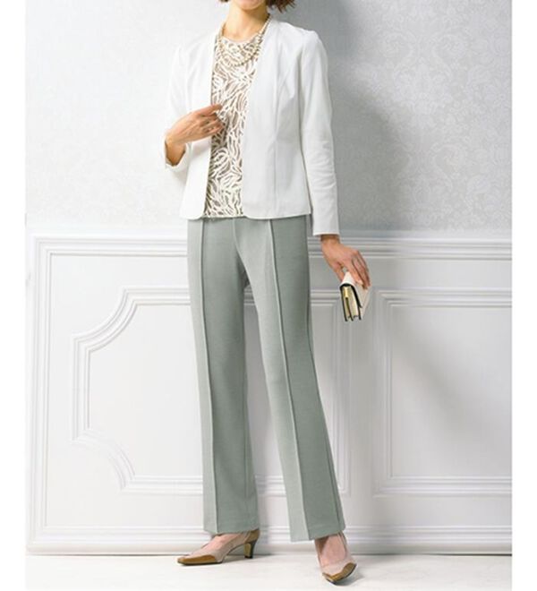 ルフラン（ルフラン）の「【３本組】日本製涼やかストレッチパンツ（フルレングスパンツ）」｜詳細画像