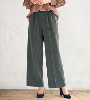 BELLUNA（ベルーナ）の「ウールライクワイドパンツ（ワイドパンツ・ガウチョ）」｜グレー
