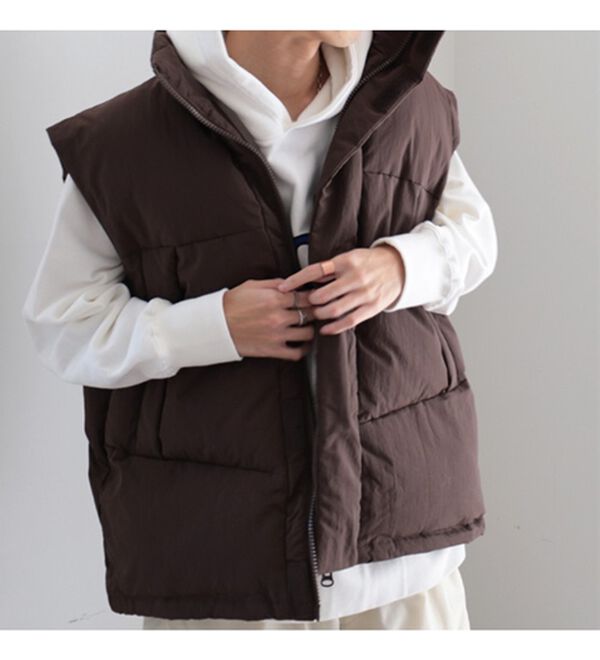 GeeRA（ジーラ）の「スタンドカラーボリューム中綿ベスト（ベスト）」｜詳細画像