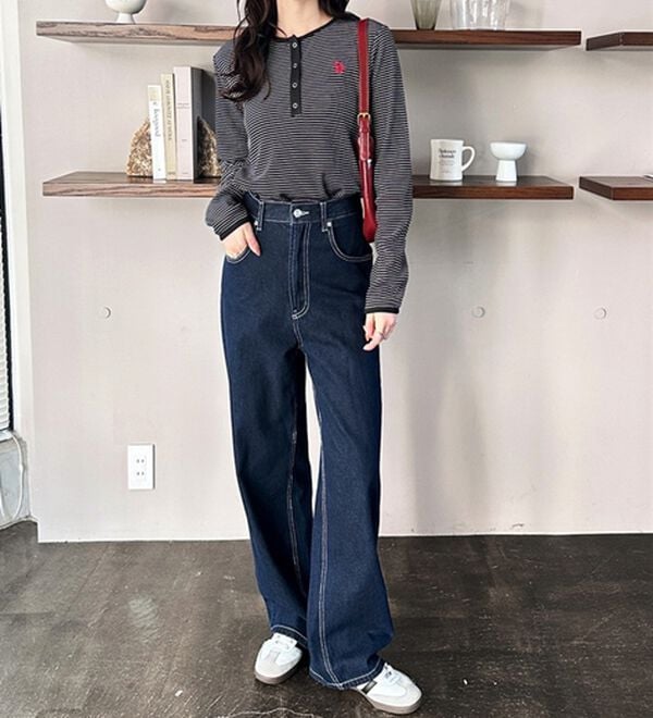 GeeRA（ジーラ）の「【U.S.POLOASSN】ワッフルヘンリーネックカットソー（カットソー）」｜詳細画像