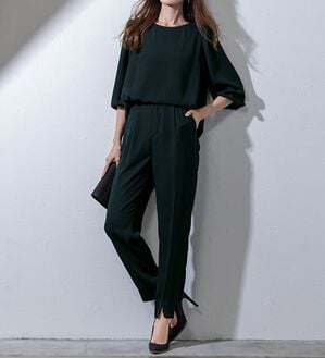 RANAN（ラナン）の「ひんやり！バルーン袖ブラウスセットアップ（ブラックフォーマル（喪服・礼服））」｜詳細画像