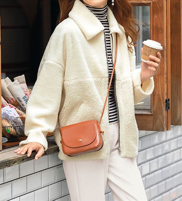 ルフラン（ルフラン）の「ボア切替デザインコート（ショートコート）」｜詳細画像