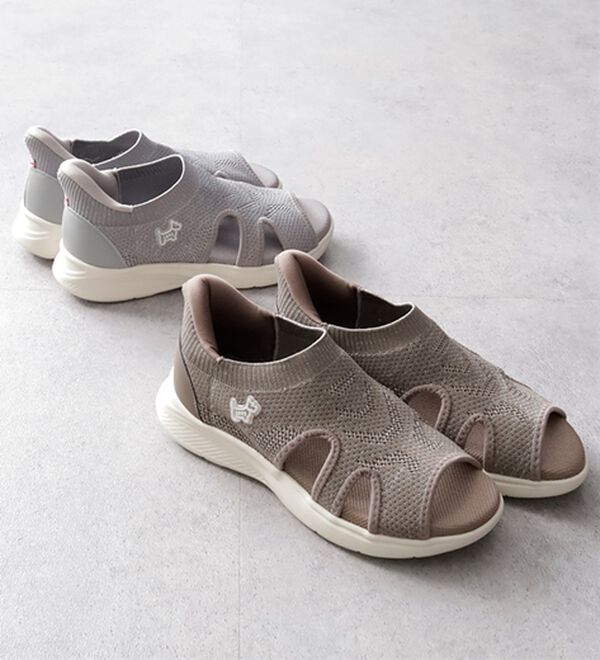 BELLUNA（ベルーナ）の「＜バルモラル＞サッと履けるニットサンダル（サンダル・ミュール）」｜詳細画像