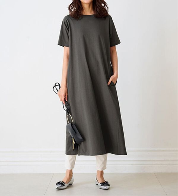 RANAN（ラナン）の「＜ＢＣ＞綿１００％ひんやりポケット付マキシワンピース（その他ワンピース）」｜詳細画像