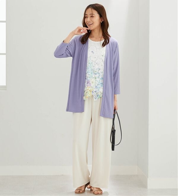 BELLUNA（ベルーナ）の「彩り花柄レースカーディガンアンサンブル（アンサンブル）」｜詳細画像