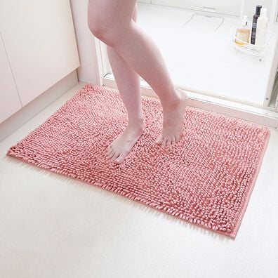 「マイクロファイバー吸水速乾バスマット２枚組（バスマット）」