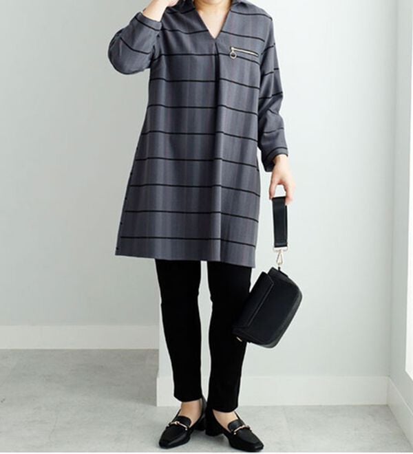 BELLUNA（ベルーナ）の「ジッパー使いスキッパーチュニック（チュニック）」｜詳細画像