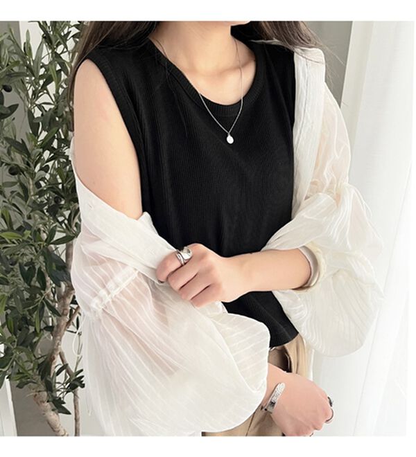 COGTHEBIGSMOKE IENA別注 グロリアパフスリーブトップ 日本製 スナップボタンワッフルクロップドトップス - ベルーナ【公式】