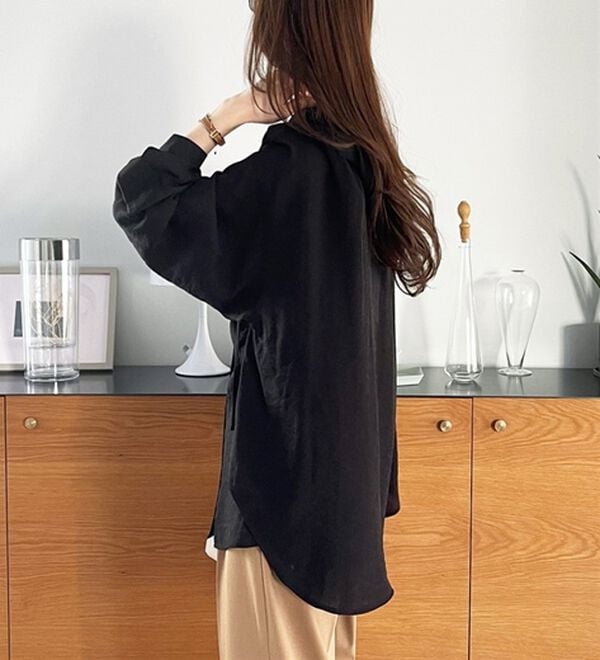 GeeRA（ジーラ）の「フード付きオーバーサイズシャツ（シャツ）」｜詳細画像