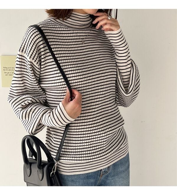 GeeRA（ジーラ）の「ボリュームスリーブハイネックニット（ニット・セーター）」｜詳細画像