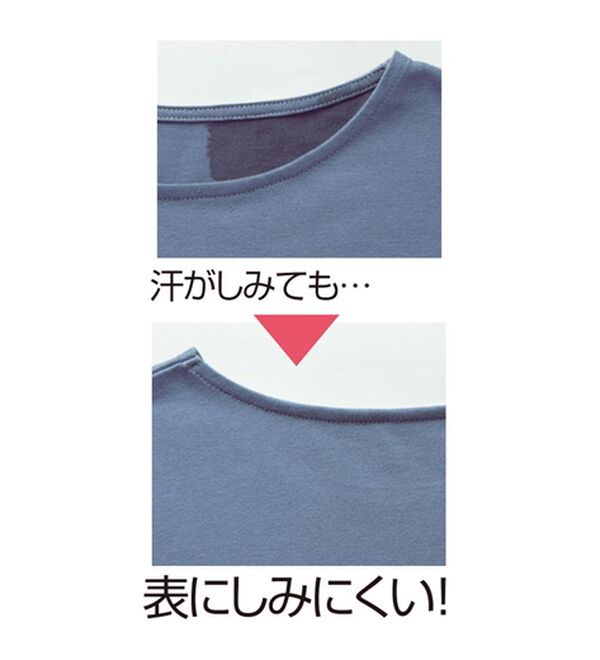 BELLUNA（ベルーナ）の「汗ジミ対策！綿混プリントＴシャツ（Tシャツ）」｜詳細画像