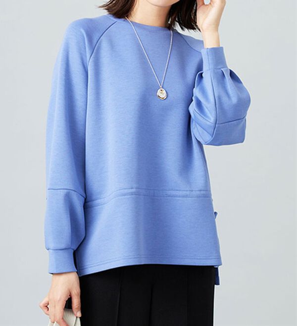 BELLUNA（ベルーナ）の「とろみ素材ドロスト使いプルオーバー（カットソー）」｜詳細画像