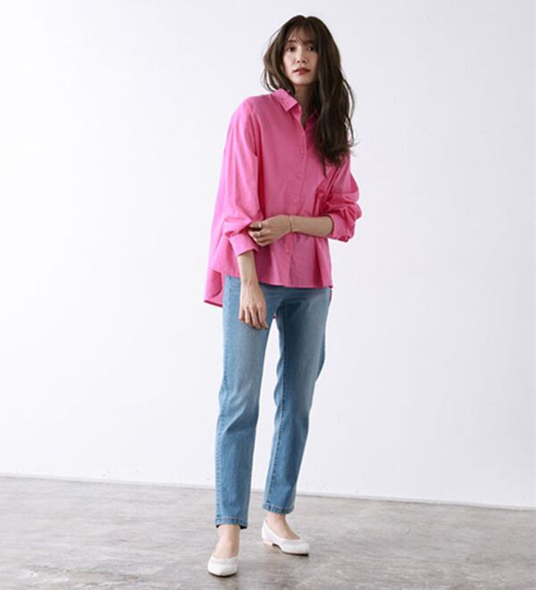 Pierrot（ピエロ）の「綿１００％オーバーサイズシャツ（シャツ）」｜詳細画像