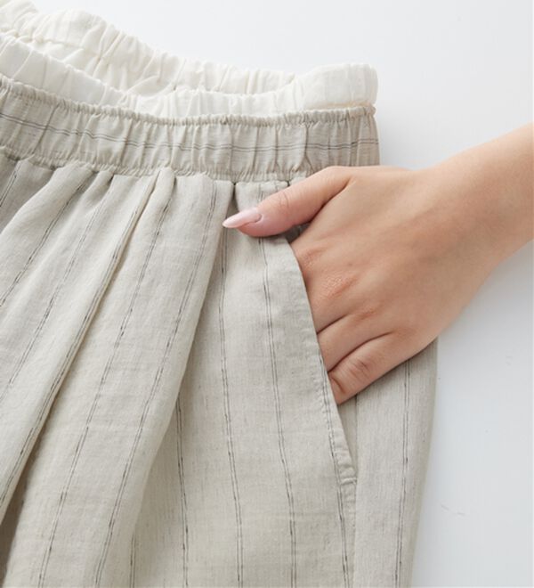 RANAN（ラナン）の「ダブルウエストシアーイージーパンツ（ワイドパンツ・ガウチョ）」｜詳細画像