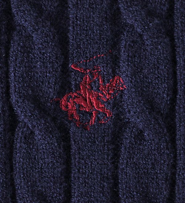 Viola e Viola（ヴィオラ エ ヴィオラ）の「【ビバリーヒルズポロクラブ】ケーブル柄ショートニット（ニット・セーター）」｜詳細画像