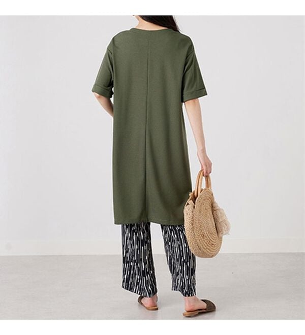 BELLUNA（ベルーナ）の「かのこ素材裾ラウンドチュニックワンピース（チュニックワンピース）」｜詳細画像