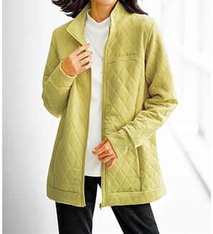 BELLUNA（ベルーナ）の「＜ＥＬＬＥ　Ａｃｔｉｖｅ＞ダイヤ柄ジャカードキルトブルゾン（ブルゾン）」｜レモンイエロー