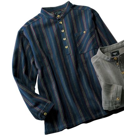 「ざっくり木綿のふんわり起毛シャツ（メンズシャツ）」