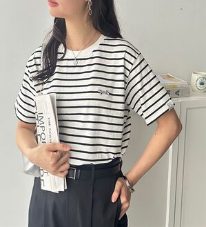 GeeRA（ジーラ）の「GeeRA別注【ＰＥＮＮＥＹＳ】接触冷感ベーシックＴシャツ（Tシャツ）」｜オフ白系ボーダー