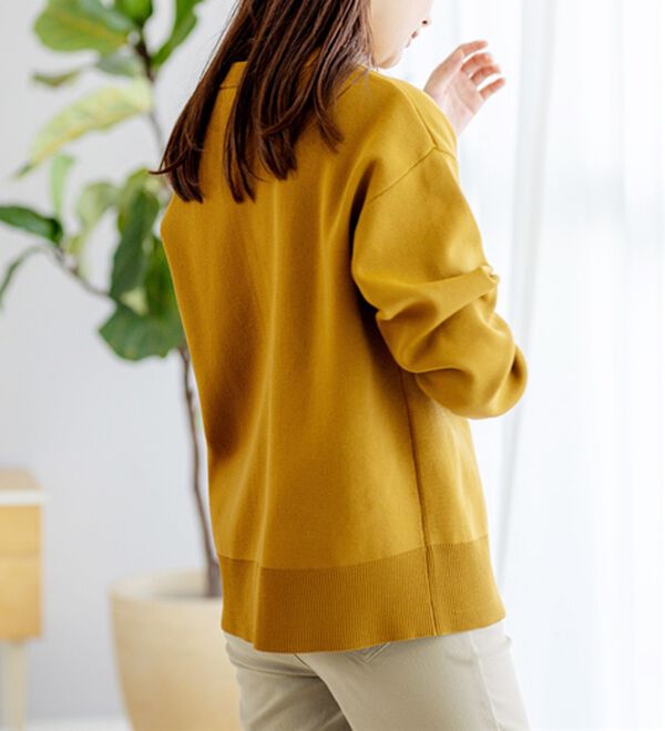 BELLUNA（ベルーナ）の「《快適Ｌａｂ．》洗える！軽い！配色使いニットカーディガン（ニットカーディガン）」｜詳細画像