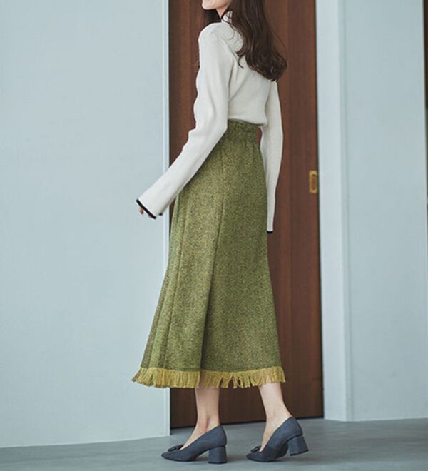 RANAN（ラナン）の「フリンジツイードマーメイドスカート（ロングスカート）」｜詳細画像