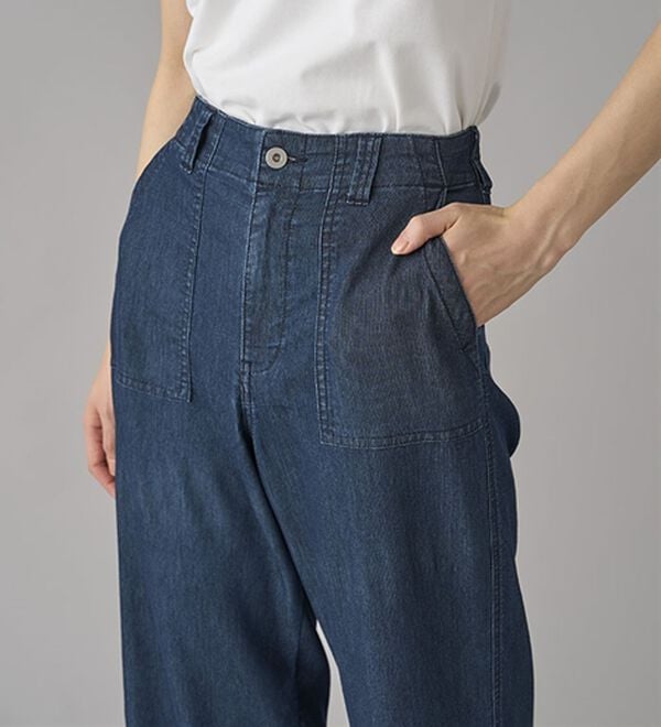 BELLUNA（ベルーナ）の「新感覚！メッシュデニムワイドパンツ（フルレングスパンツ）」｜詳細画像