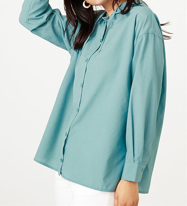 BELLUNA（ベルーナ）の「シアー素材フードデザインシャツ（シャツ）」｜詳細画像