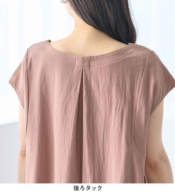 Viola e Viola（ヴィオラ エ ヴィオラ）の「【選べる２丈】綿１００％タック使いワンピース＜Ｓ～４Ｌ＞（チュニックワンピース）」｜詳細画像