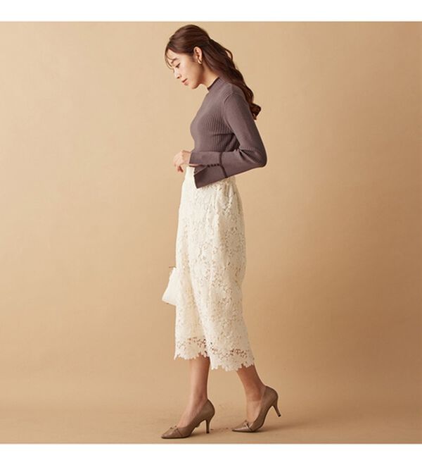 alotta（アロッタ）の「配色デザイン袖ボタンニットプルオーバー（ニット・セーター）」｜詳細画像